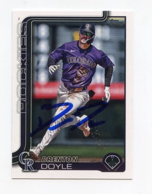 BRENTON DOYLE SIGNED AUTOGRAPHED 2025 TOPPS BASEBALL CARD AUTO