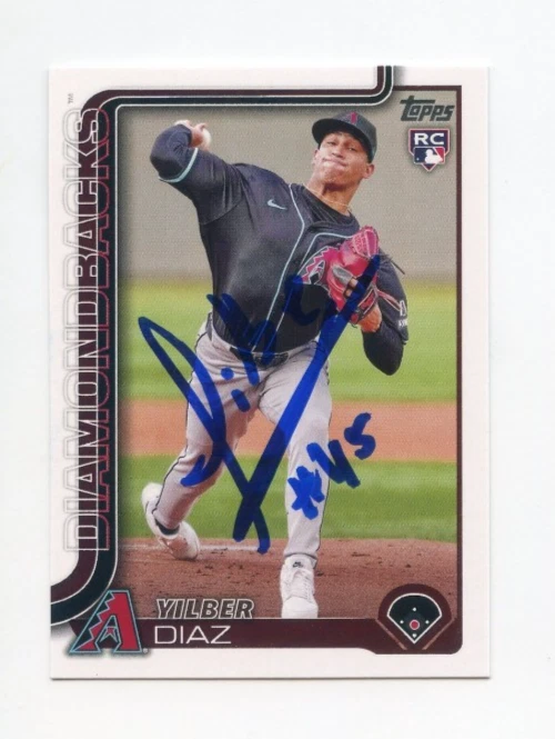 YILBER DIAZ SIGNED AUTOGRAPHED 2025 TOPPS BASEBALL CARD AUTO