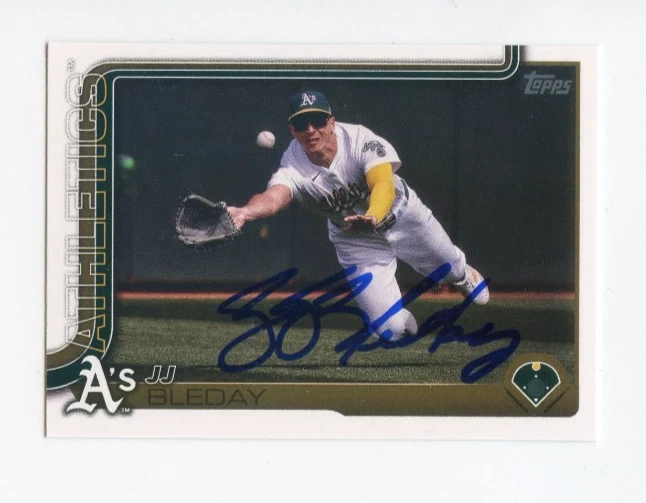 JJ BLEDAY SIGNED AUTOGRAPHED 2025 TOPPS BASEBALL CARD AUTO