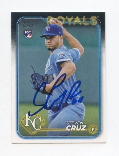 STEVEN CRUZ SIGNED AUTOGRAPHED 2024 TOPPS BASEBALL CARD AUTO