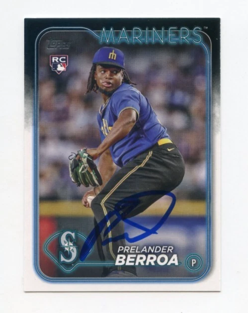 PRELANDER BERROA SIGNED AUTOGRAPHED 2024 TOPPS BASEBALL CARD AUTO