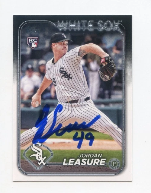 JORDAN LEASURE SIGNED AUTOGRAPHED 2024 TOPPS BASEBALL CARD AUTO
