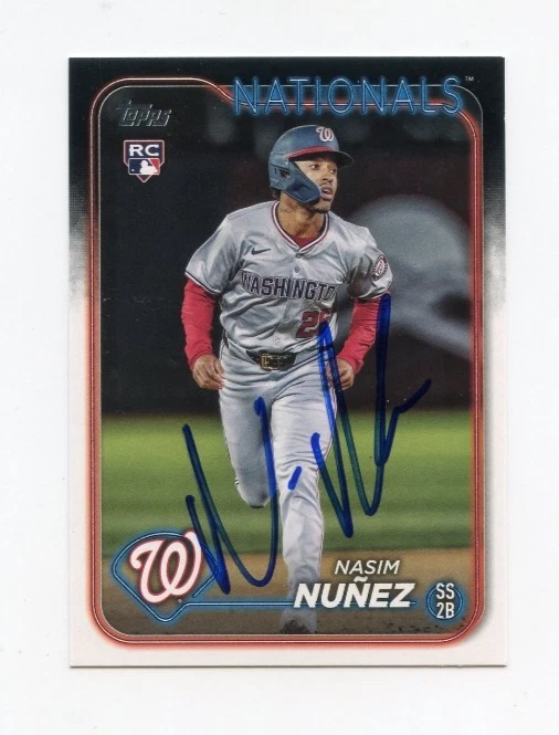 NASIM NUNEZ SIGNED AUTOGRAPHED 2024 TOPPS BASEBALL CARD AUTO