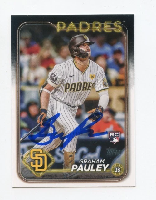 GRAHAM PAULEY SIGNED AUTOGRAPHED 2024 TOPPS BASEBALL CARD AUTO