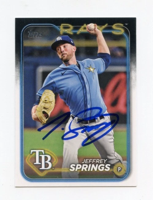 JEFFREY SPRINGS SIGNED AUTOGRAPHED 2024 TOPPS BASEBALL CARD AUTO