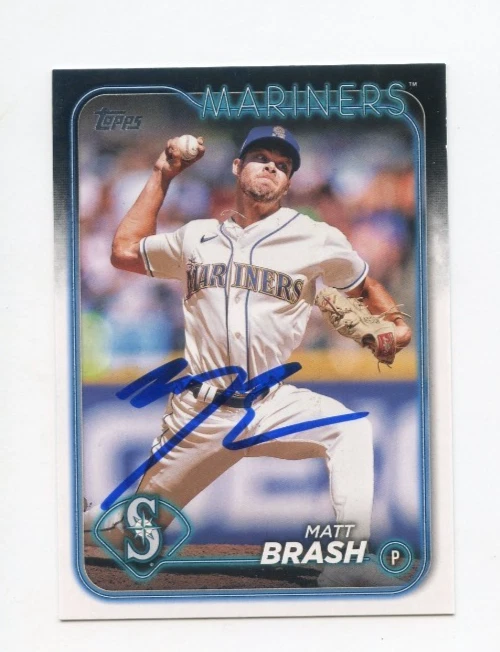 MATT BRASH SIGNED AUTOGRAPHED 2024 TOPPS BASEBALL CARD AUTO
