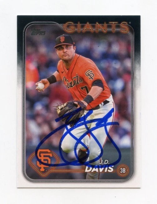 JD DAVIS SIGNED AUTOGRAPHED 2024 TOPPS BASEBALL CARD AUTO