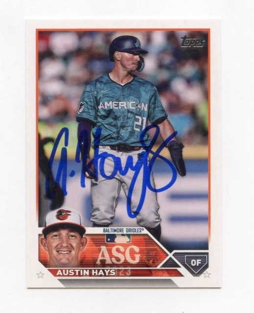 AUSTIN HAYS SIGNED AUTOGRAPHED 2023 TOPPS BASEBALL CARD AUTO