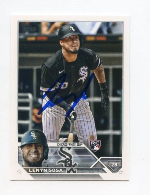 LENYN SOSA SIGNED AUTOGRAPHED 2023 TOPPS BASEBALL CARD AUTO
