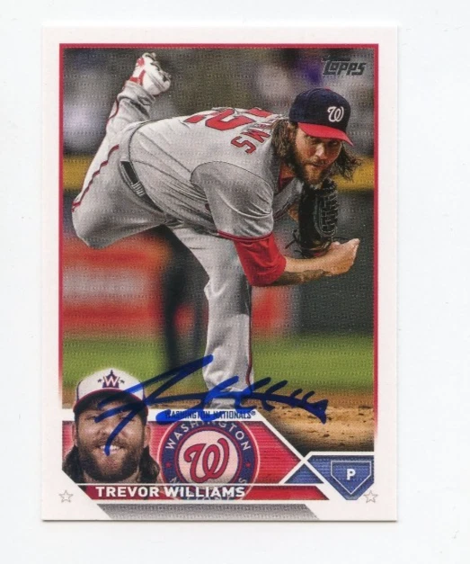 TREVOR WILLIAMS SIGNED AUTOGRAPHED 2023 TOPPS BASEBALL CARD AUTO