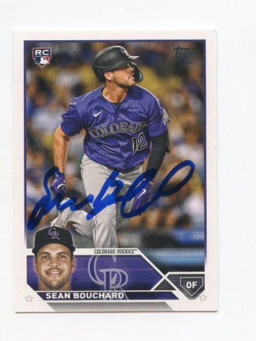 SEAN BOUCHARD SIGNED AUTOGRAPHED 2023 TOPPS BASEBALL CARD AUTO