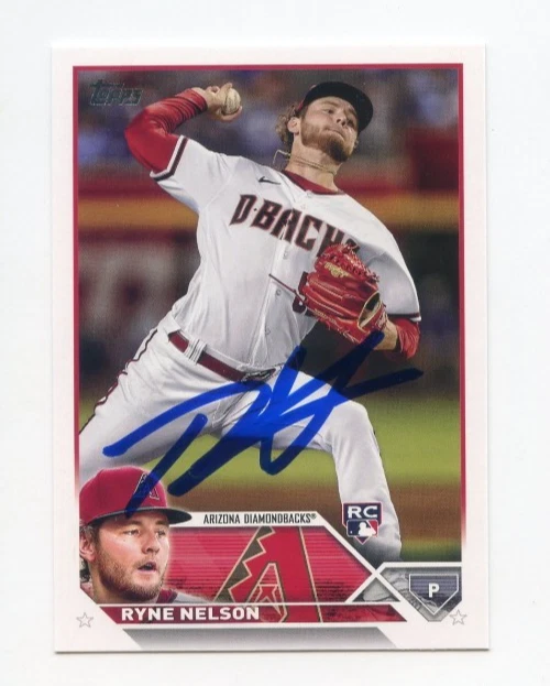 RYNE NELSON SIGNED AUTOGRAPHED 2023 TOPPS BASEBALL CARD AUTO