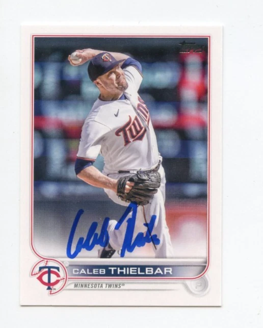 CALEB THIELBAR SIGNED AUTOGRAPHED 2022 TOPPS BASEBALL CARD AUTO