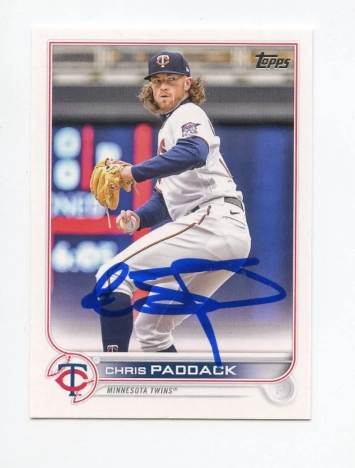 CHRIS PADDACK SIGNED AUTOGRAPHED 2022 TOPPS BASEBALL CARD AUTO