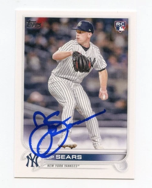JP SEARS SIGNED AUTOGRAPHED 2022 TOPPS BASEBALL CARD AUTO