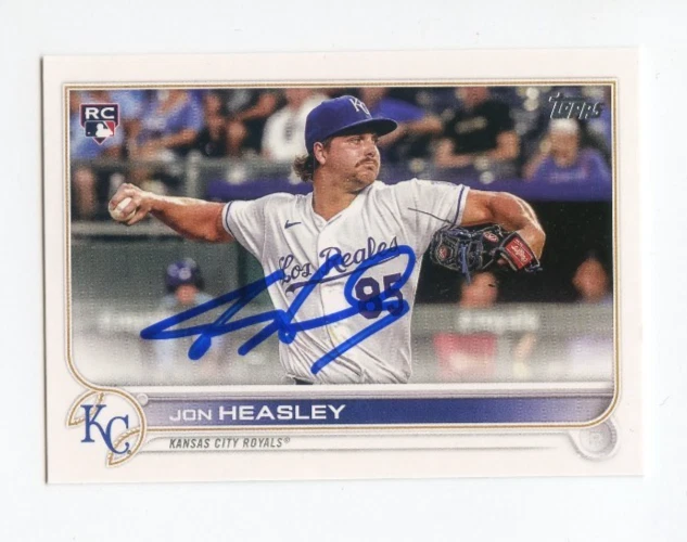 JON HEASLEY SIGNED AUTOGRAPHED 2022 TOPPS BASEBALL CARD AUTO