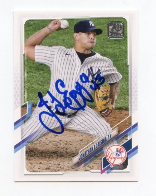 JONATHAN LOAISIGA SIGNED AUTOGRAPHED 2021 TOPPS BASEBALL CARD AUTO