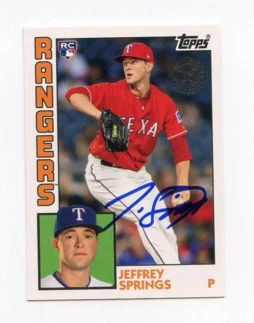 JEFFREY SPRINGS SIGNED AUTOGRAPHED 2019 TOPPS BASEBALL CARD AUTO