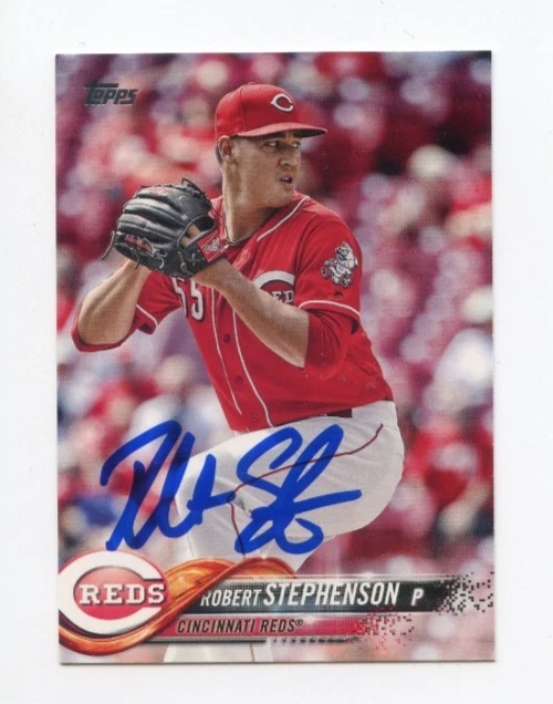 ROBERT STEPHENSON SIGNED AUTOGRAPHED 2018 TOPPS BASEBALL CARD AUTO