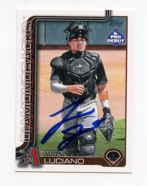 IVAN LUCIANO SIGNED AUTOGRAPHED 2025 TOPPS PRO DEBUT BASEBALL CARD AUTO