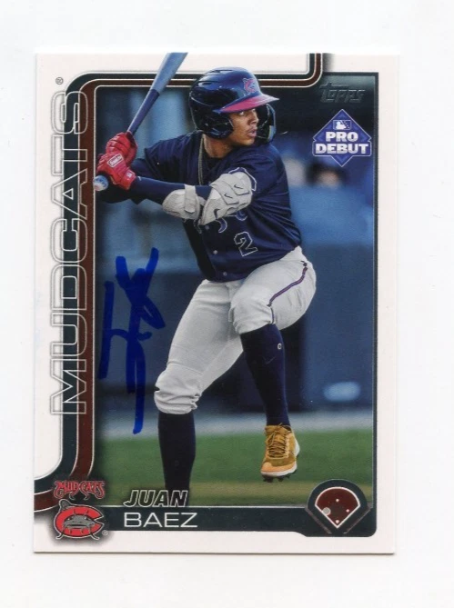 JUAN BAEZ SIGNED AUTOGRAPHED 2025 TOPPS PRO DEBUT BASEBALL CARD AUTO
