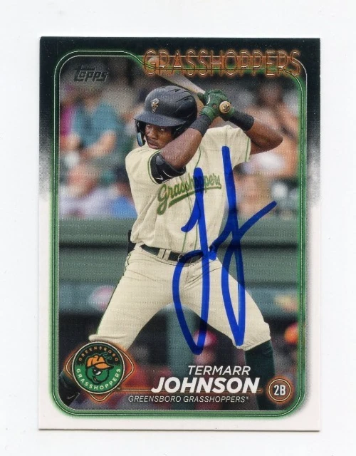 TERMARR JOHNSON SIGNED AUTOGRAPHED 2024 TOPPS PRO DEBUT BASEBALL CARD AUTO