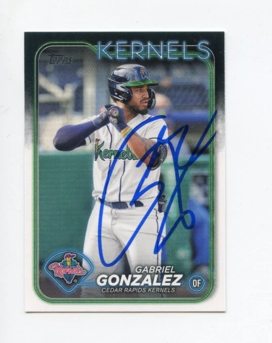 GABRIEL GONZALEZ SIGNED AUTOGRAPHED 2024 TOPPS PRO DEBUT BASEBALL CARD AUTO