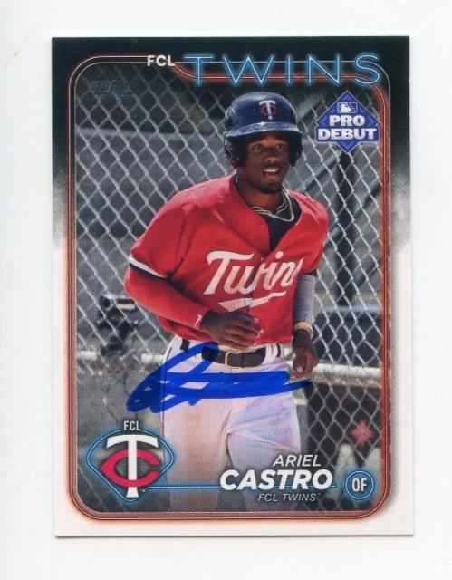 ARIEL CASTRO SIGNED AUTOGRAPHED 2024 TOPPS PRO DEBUT BASEBALL CARD AUTO