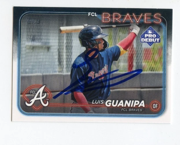 LUIS GUANIPA SIGNED AUTOGRAPHED 2024 TOPPS PRO DEBUT BASEBALL CARD AUTO
