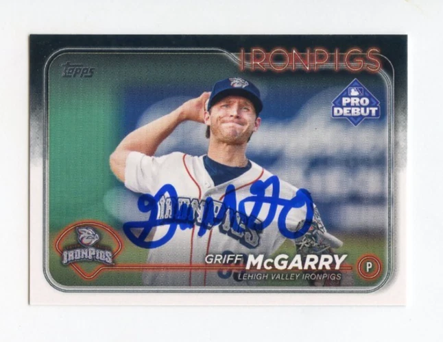 GRIFF MCGARRY SIGNED AUTOGRAPHED 2024 TOPPS PRO DEBUT BASEBALL CARD AUTO
