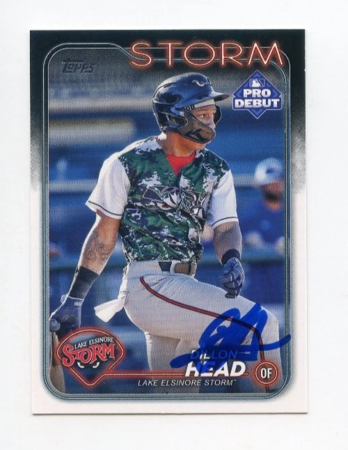 DILLON HEAD SIGNED AUTOGRAPHED 2024 TOPPS PRO DEBUT BASEBALL CARD AUTO