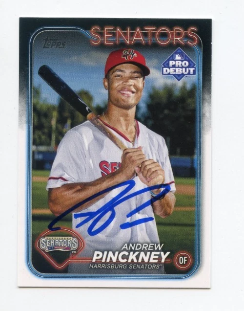 ANDREW PINCKNEY SIGNED AUTOGRAPHED 2024 TOPPS PRO DEBUT BASEBALL CARD AUTO