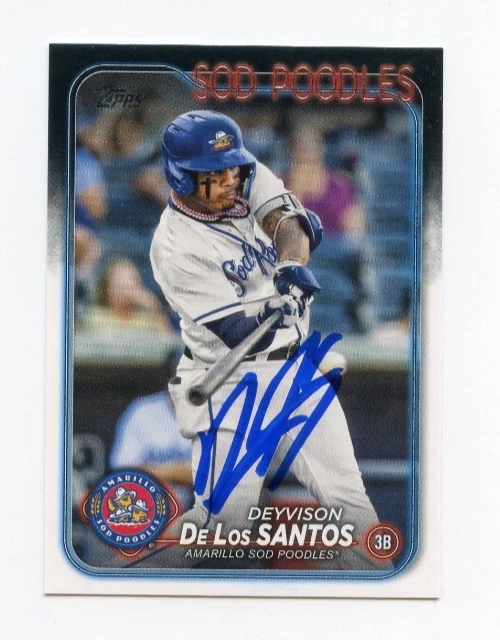 DEYVISON DE LOS SANTOS SIGNED 2024 TOPPS PRO DEBUT BASEBALL CARD AUTO