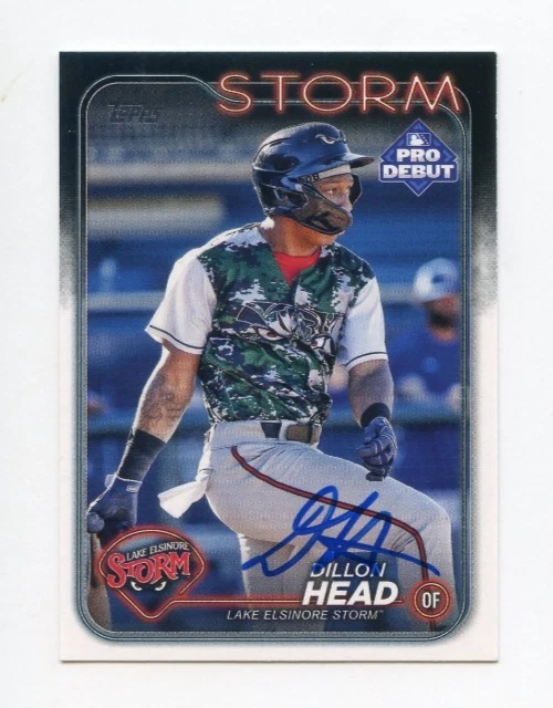 DILLON HEAD SIGNED AUTOGRAPHED 2024 TOPPS PRO DEBUT BASEBALL CARD AUTO
