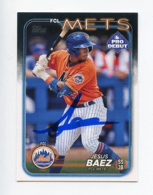 JESUS BAEZ SIGNED AUTOGRAPHED 2024 TOPPS PRO DEBUT BASEBALL CARD AUTO