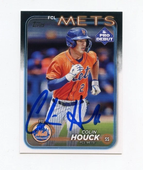 COLIN HOUCK SIGNED AUTOGRAPHED 2024 TOPPS PRO DEBUT BASEBALL CARD AUTO