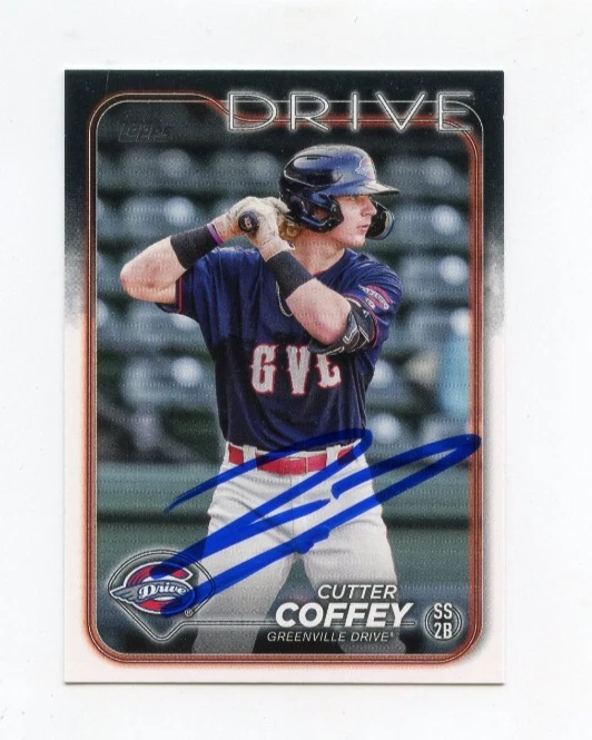 CUTTER COFFEY SIGNED AUTOGRAPHED 2024 TOPPS PRO DEBUT BASEBALL CARD AUTO
