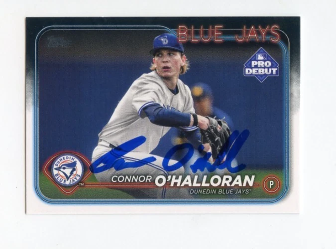 CONNOR O'HALLORAN SIGNED AUTOGRAPHED 2024 TOPPS PRO DEBUT BASEBALL CARD AUTO