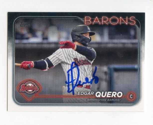 EDGAR QUERO SIGNED AUTOGRAPHED 2024 TOPPS PRO DEBUT BASEBALL CARD AUTO