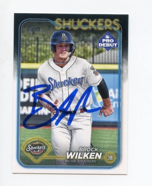 BROCK WILKEN SIGNED AUTOGRAPHED 2024 TOPPS PRO DEBUT BASEBALL CARD AUTO