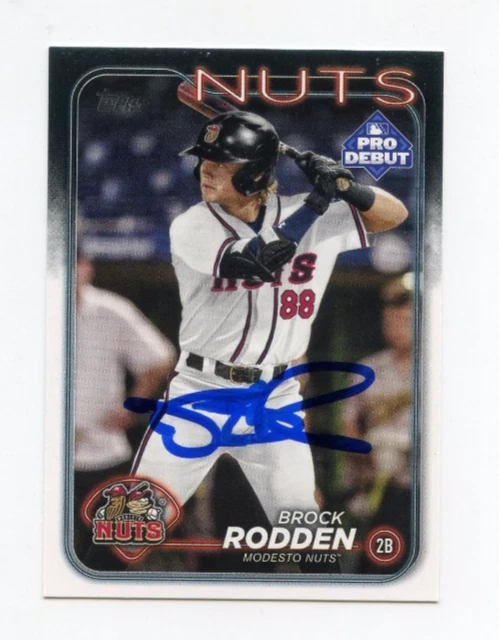 BROCK RODDEN SIGNED AUTOGRAPHED 2024 TOPPS PRO DEBUT BASEBALL CARD AUTO