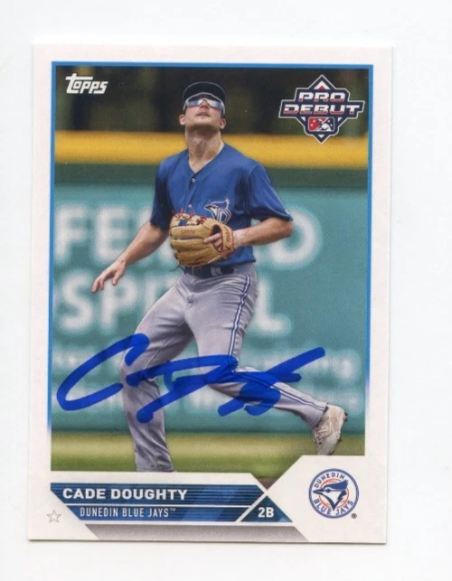 CADE DOUGHTY SIGNED AUTOGRAPHED 2023 TOPPS PRO DEBUT BASEBALL CARD AUTO
