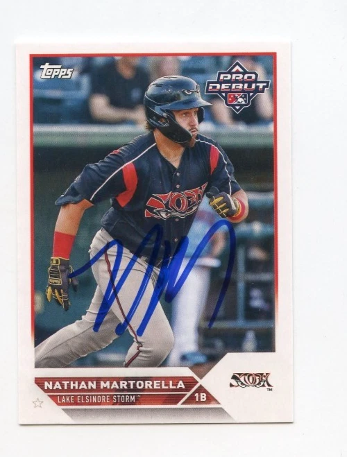 NATHAN MARTORELLA SIGNED AUTOGRAPHED 2023 TOPPS PRO DEBUT BASEBALL CARD AUTO