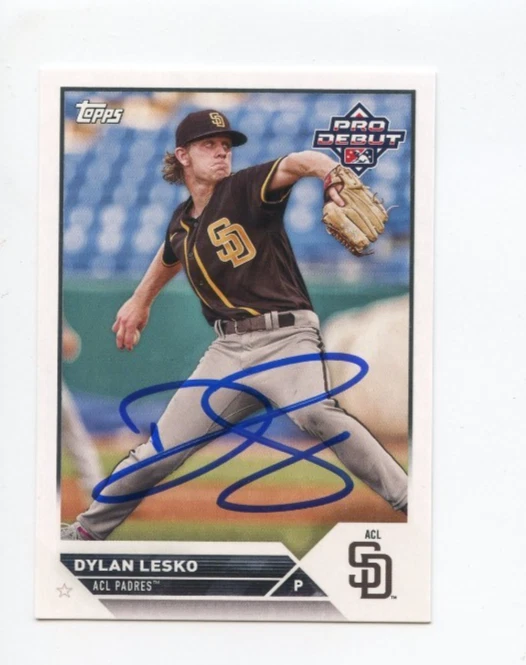 DYLAN LESKO SIGNED AUTOGRAPHED 2023 TOPPS PRO DEBUT BASEBALL CARD AUTO