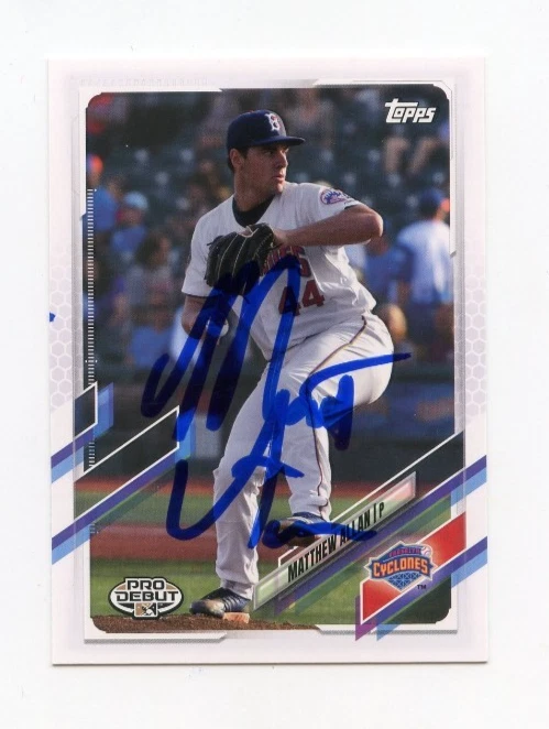MATTHEW ALLAN SIGNED AUTOGRAPHED 2021 TOPPS PRO DEBUT BASEBALL CARD AUTO