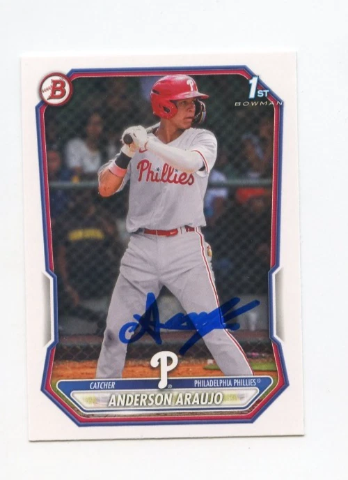 ANDERSON ARAUJO SIGNED AUTOGRAPHED 2026 BOWMAN BASEBALL CARD AUTO
