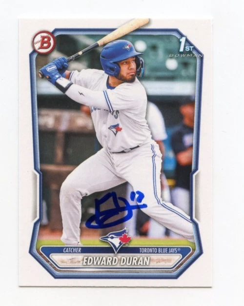 EDWARD DURAN SIGNED AUTOGRAPHED 2026 BOWMAN BASEBALL CARD AUTO