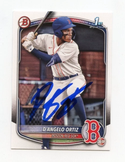 D'ANGELO ORTIZ SIGNED AUTOGRAPHED 2025 BOWMAN BASEBALL CARD AUTO