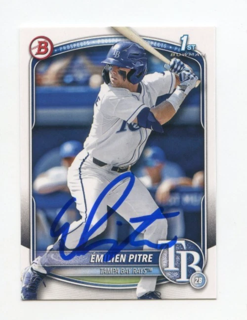 EMILIEN PITRE SIGNED AUTOGRAPHED 2025 BOWMAN BASEBALL CARD AUTO