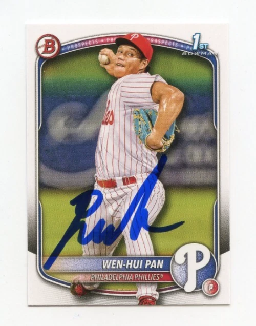WEN-HUI PAN SIGNED AUTOGRAPHED 2025 BOWMAN BASEBALL CARD AUTO